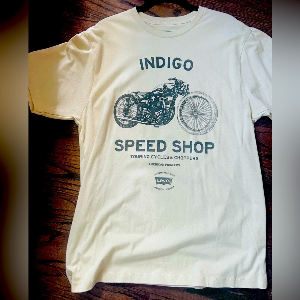 Levi’s Indigo Motocycle t shirt size L